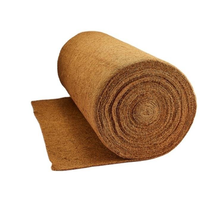 Rolled natural coir products manufactured by Nila Coir Factory